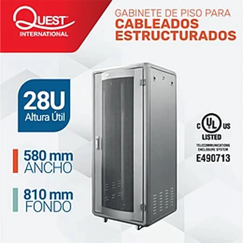 Gabinetes de Piso 28U | Ancho: 580 mm • Fondo: 810 mm – Construccion Daga